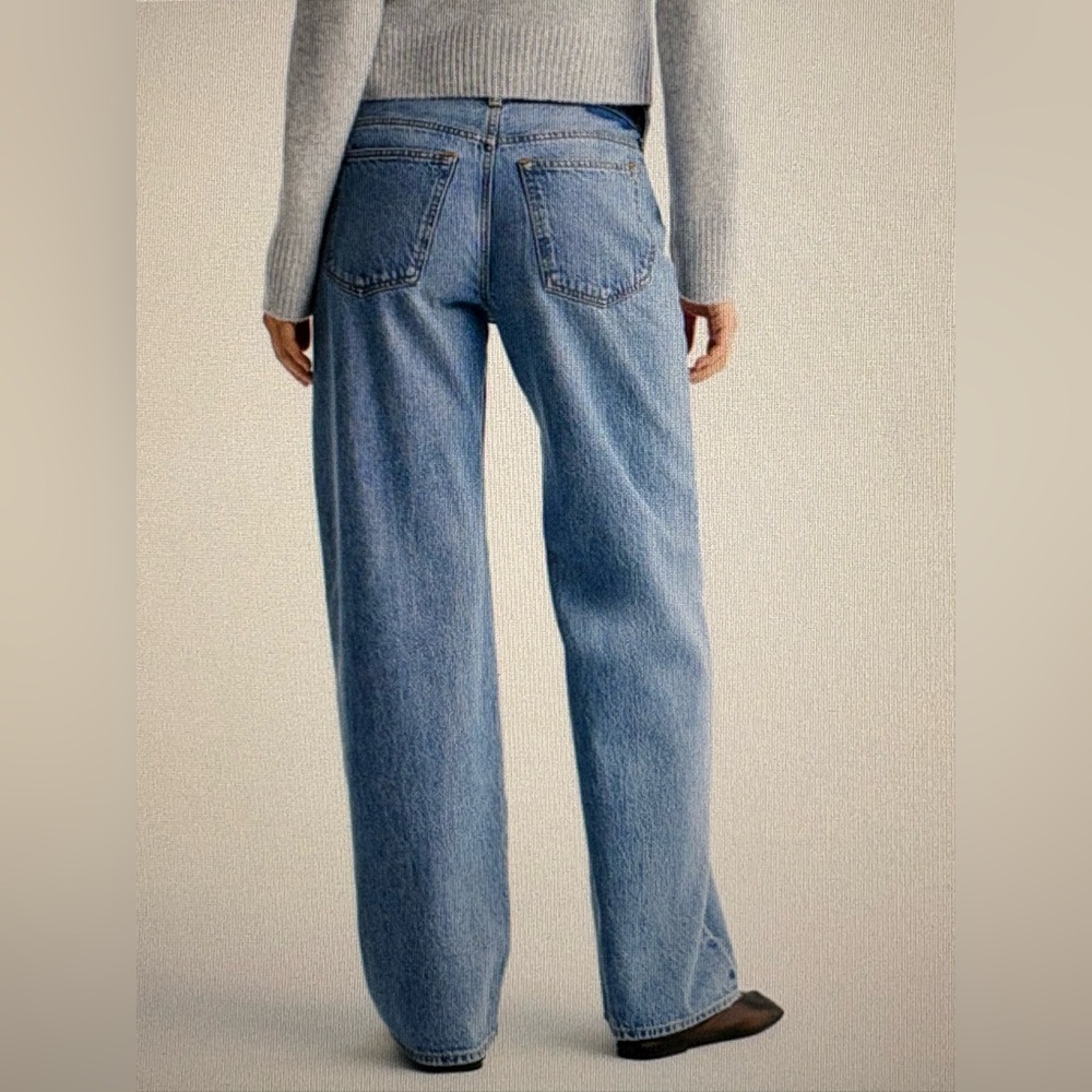 Abercrombie & Fitch Light Blue Wide-Leg Jeans - Picture 2 of 4